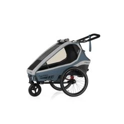 Qeridoo Kidgoo 1 Fahrradanhänger Navy Blue Mit Joggerfunktion