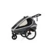 Qeridoo Kidgoo 1 Fahrradanhänger Steel Grey Mit Joggerfunktion