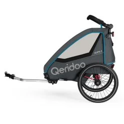 Qeridoo Qupa2 Blue Fahrradanhänger 360-Grad-Buggyrad Und Deichsel 2023