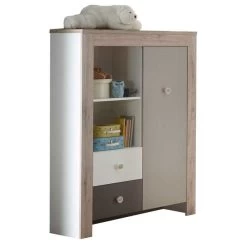 Mäusbacher Bea Beistellschrank Weiß Grau Und Sanremo Eiche Dekor