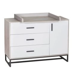 Schardt Pixie Grey Wickelkommode 3 Schübe Boathouse Pinie/seidengrau - Inkl. Wickelaufsatz