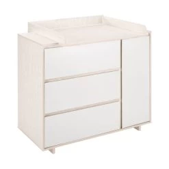 Schardt Capri White Wickelkommode Holzdekor Willow/MDF Weiß- Inkl. Wickelaufsatz