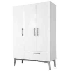 Roba Mika Kleiderschrank 3T Weiß/grau
