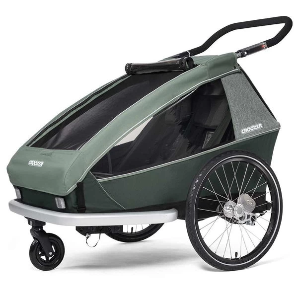 Croozer Kid Vaaya 2 Jungle Green 2in1 Fahrradanhänger & Buggy-Set – Bild 2