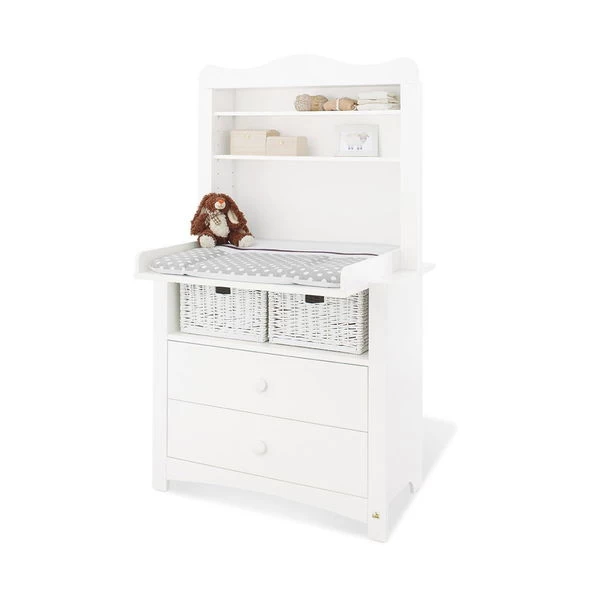 Pinolino Florentina Wickelkommode Breit + Aufsatz 2 Schubkästen, 1 Fach - Zum Toppreis