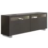 Now! Vision By Hülsta Sideboard 4R 2 Schiebetüren 70,4x176,1x52 - Lack-grau/Lack-Hochglanz-grau