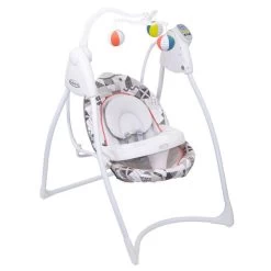 Graco Lovin Hug Schaukel Patchwork Grey 10 Musikvarianten Und 5 Naturgeräusche