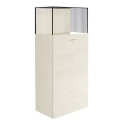 Now! No.14 By Hülsta Baukasten 8R 1 Glashaube 153,6x70x42 - Lack-weiß/Lack-Hochglanz-weiß