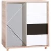 VOX Evolve Kommode Niedrig Oak/white/black/grey