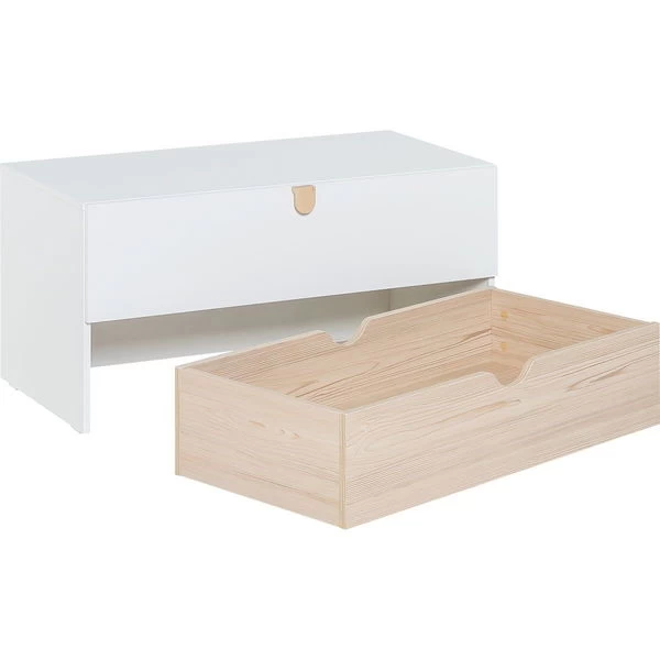 VOX Stige Kommode Mit Schublade & Rollenschublade Weiß / Pinie – Bild 2