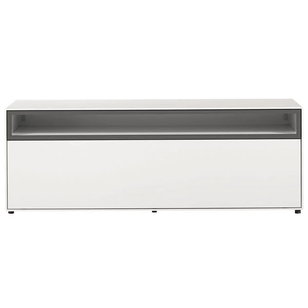 Now! By Hülsta Easy Wohnwand Lack-hellgrau 186x372x45 6-teilig – Bild 3