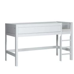 LIFETIME Halbhohes Bett 128 Cm Kiefer Weiß 4625-10 Mit Rollboden, Zum Top-Preis