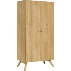 VOX Nature Kleiderschrank 2-türig Eiche / Weiß / Eiche