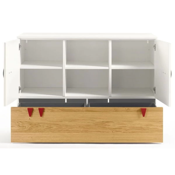 Hülsta Now! Minimo Kommode 2-türig Breit In Schneeweiß/Natureiche – Bild 2