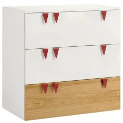 Hülsta Now! Minimo Kommode 3 Schubladen Natureiche Schneeweiß