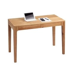 HomeTrends4You Schreibtisch Kona Wildeiche Massiv Mit 2 Schubladen