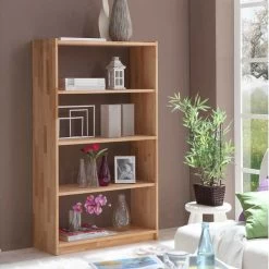 Ticaa Standregal Simon 145 Cm Buche Massiv Natur