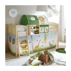 Ticaa Eric Hochbett Kiefer Natur Massivholz - Vorhang-Dessin Wählbar