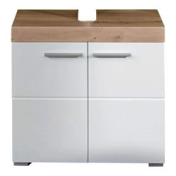 Trendteam Amanda Waschbeckenunterschrank 60x56x34 Weiß / Asteiche
