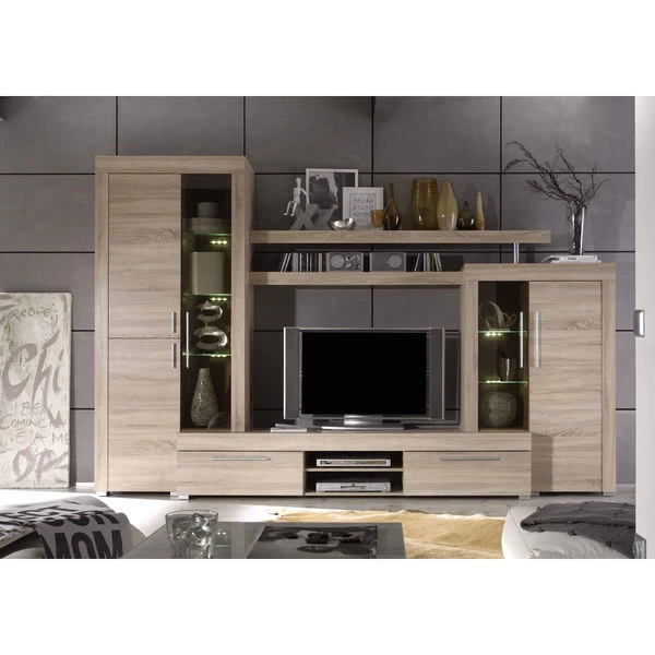 Trendteam Boom Anbauwand Eiche Sägerau Hell – Bild 2