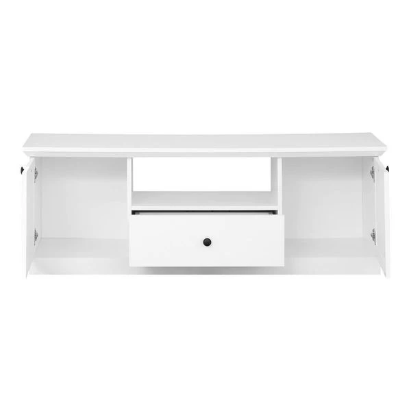 Trendteam Baxter Anbauwand 2-teilig Weiß Dekor | Schmal Klein – Bild 2