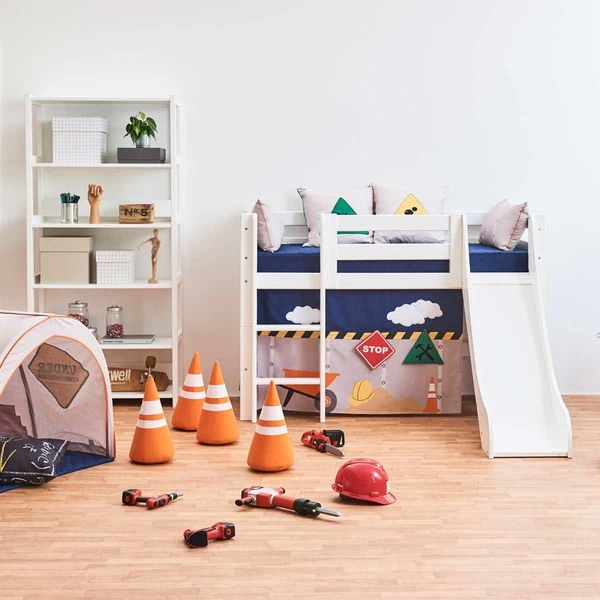 Hoppekids Halbhohes Bett ECO Luxury 70x160 Cm Mit Rutsche, Gerader Leiter & Absturzsicherung – Bild 6