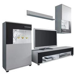 Trendteam Corner/Jack Anbauwand 4-teilig Weiß/schwarz