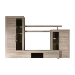 Trendteam Boom Anbauwand Eiche Sägerau Hell