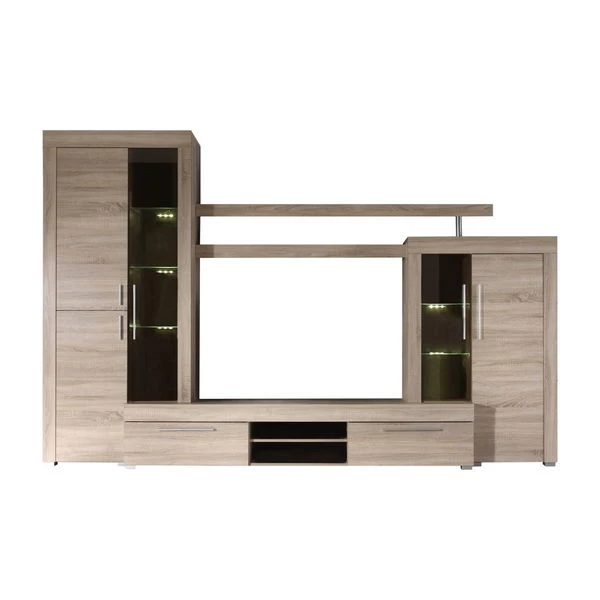 Trendteam Boom Anbauwand Eiche Sägerau Hell