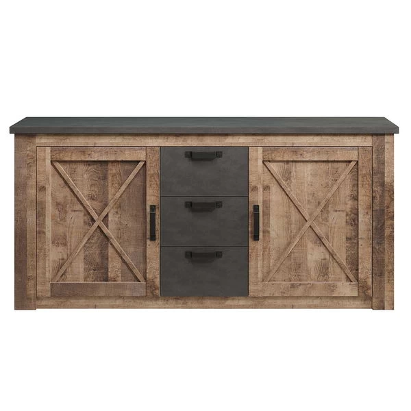 Trendteam Georgia Sideboard Tabak Eiche/Matera – Bild 2