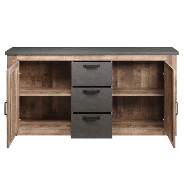 Trendteam Georgia Sideboard Tabak Eiche/Matera – Bild 3