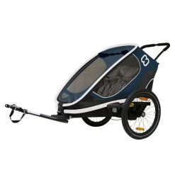 Hamax Outback Fahrradanhänger Navy Blau Inkl. Deichsel & Buggyrad