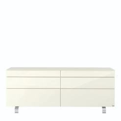 Hülsta Neo Sideboard 6 Schubkästen Lack Weiß