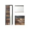 Trendteam Indy Garderoben-Set 3-teilig Old Wood / Graphit Grau | Schränke, Spiegel