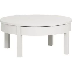 VOX Simple Kaffeetisch Niedrig Weiß Ø80 Cm