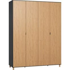 VOX Simple Kleiderschrank 4-türig Farbe Wählbar