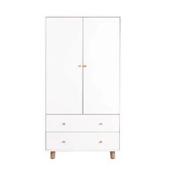 Nature Kid Lina Kleiderschrank Weiß / Kiefer 2-türig