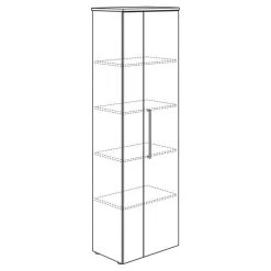 Paidi Oscar Anstell-Element Kreideweiß/Eiche-Nebr. 2 Türen, 4 Böden