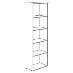 Paidi Oscar Anstell-Regal Kreideweiß/Eiche-Nebr. 5 Offene Fächer