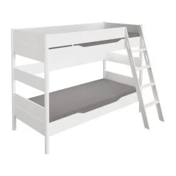 Paidi Ylvie Etagenbett 160 Cm Bettpfosten Kreideweiß Schräge Leiter 90x200 Cm