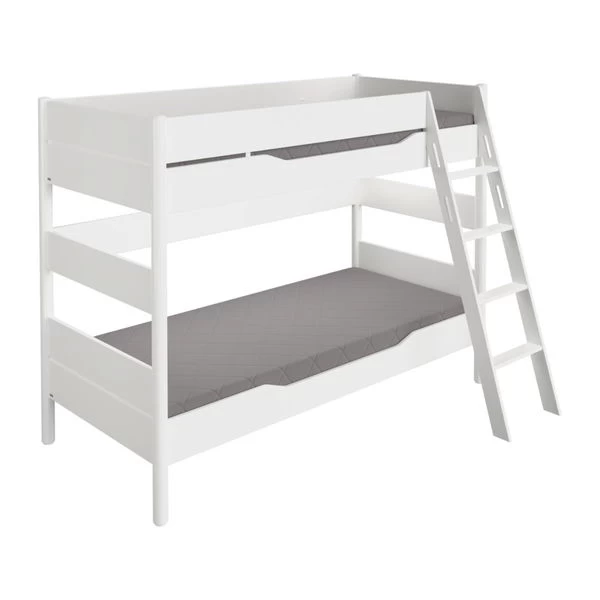 Paidi Ylvie Etagenbett 160 Cm Bettpfosten Kreideweiß Schräge Leiter 90x200 Cm