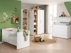 Paidi Lieven Kinderzimmer Mit Schrank 2T - Kreideweiß/Eiche-Montana