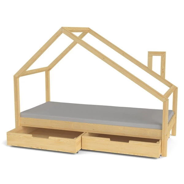 Nature Kid Milo Hausbett Natur Mit Giebeldach LiegeflĂ€che 140 X 200 â Bild 3