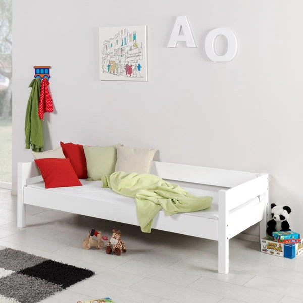 Relita RENATE Hochbett Buche Massiv Weiß Inklusive Schreibtisch, Zum Einzelbett Umbaubar – Bild 4