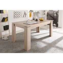 Trendteam Universal Esstisch Eiche Sägerau Hell Ausziehbarer Tisch
