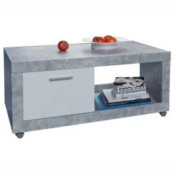 Trendteam Universal Couchtisch Auf Rollen Beton Stone Melamin