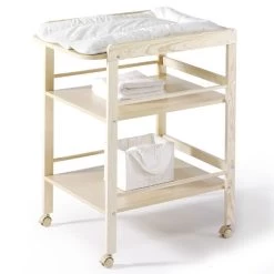 Schardt Wickelregal Kiefer, Natur Lackiert Mit 2 Ablagen